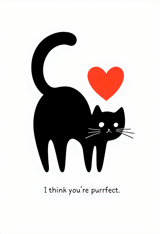I think you're purrfect. - Greeting Card