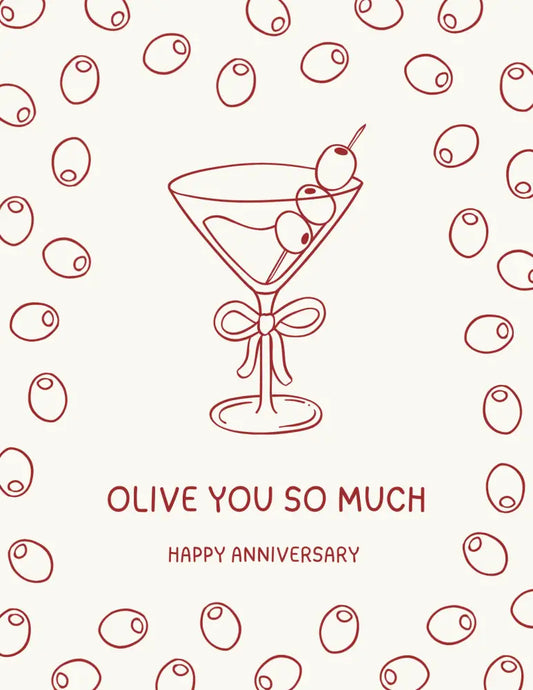 Olive You So Much - Greeting Card