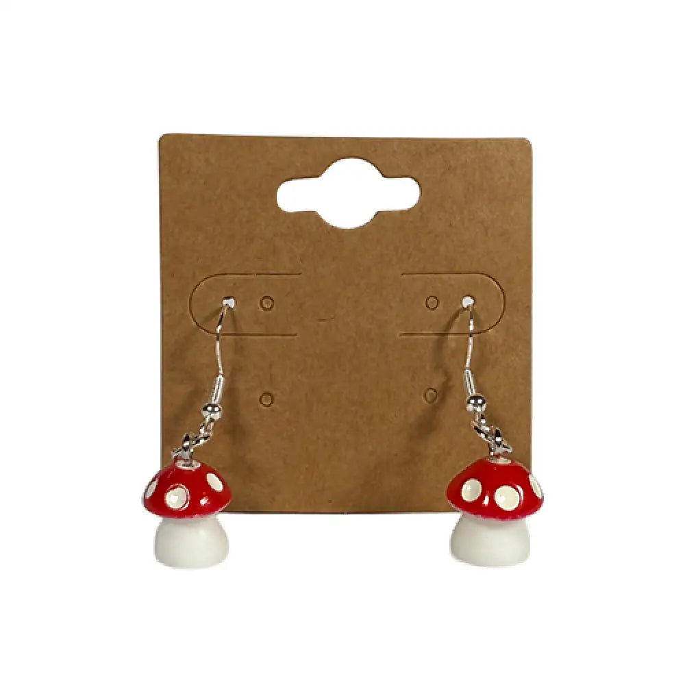 Red and White Mushroom Earrings