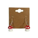 Red and White Mushroom Earrings